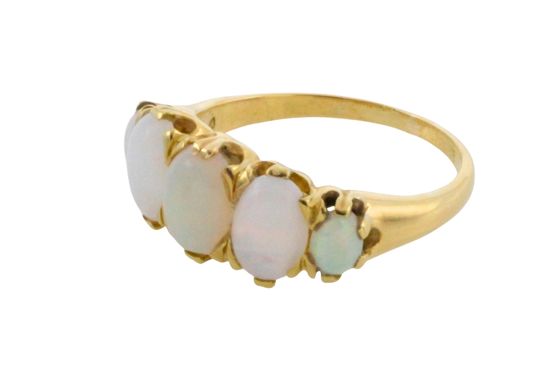 Edwardian five stone opal ring-The Antique Ring Shop