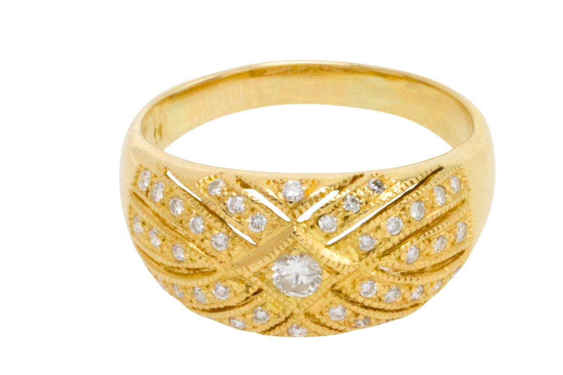 Diamond ring in 18 carat gold-Vintage Rings-The Antique Ring Shop