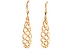 Spiral earrings in 18 carat gold-Earrings-The Antique Ring Shop