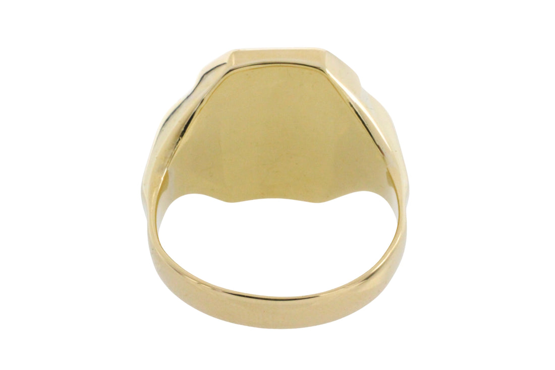 Vintage onyx signet ring in 14 carat gold-Vintage Rings-The Antique Ring Shop