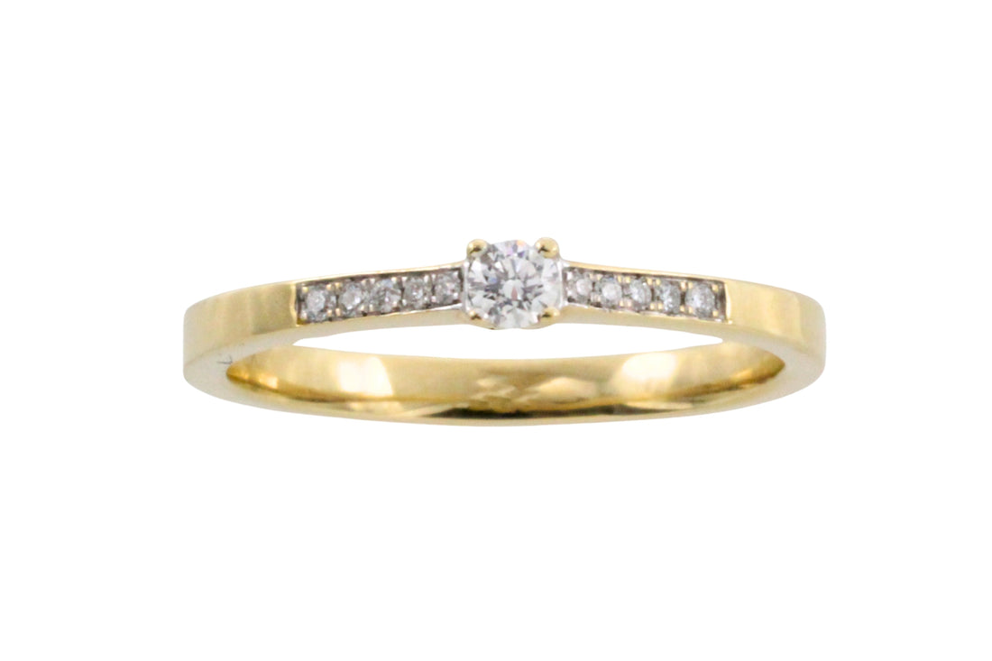 Diamond ring in 14 carat gold-engagement rings-The Antique Ring Shop