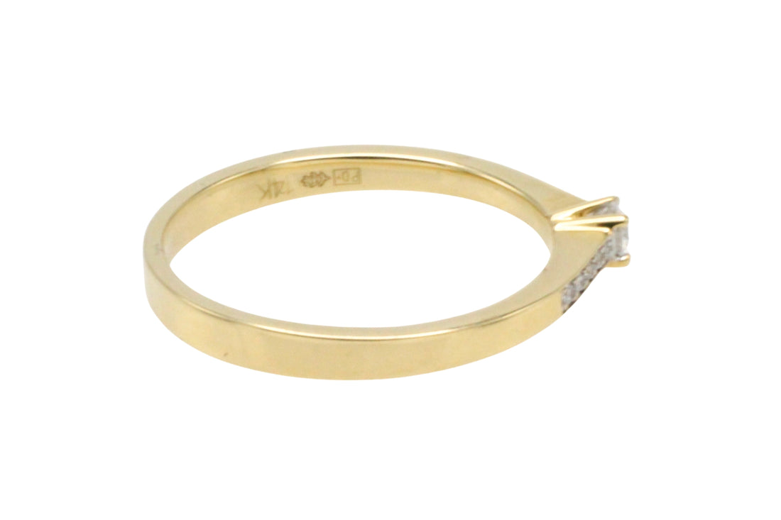 Diamond ring in 14 carat gold-engagement rings-The Antique Ring Shop