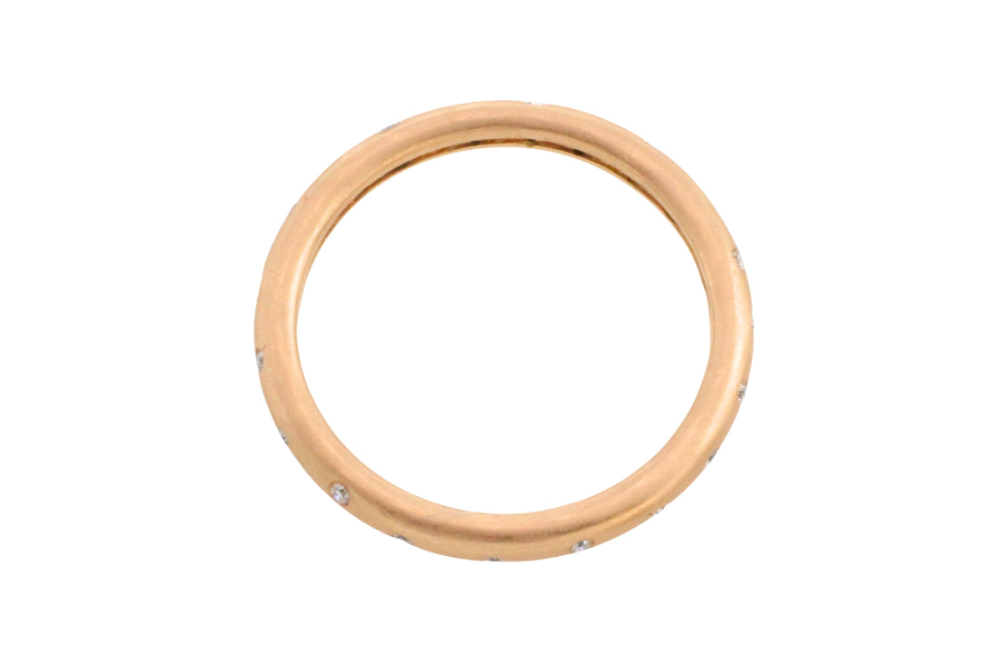 14 carat gold band with diamonds-wedding rings-The Antique Ring Shop