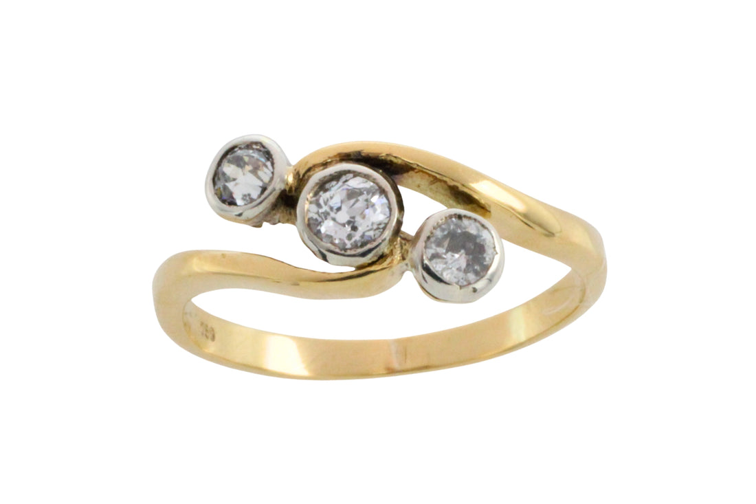 Edwardian old European cut diamond ring