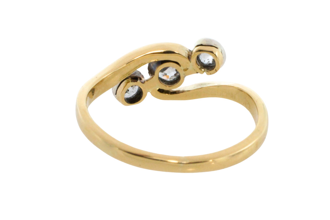 Edwardian old European cut diamond ring