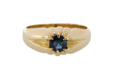 14 carat gold ring with sapphire-Vintage Rings-The Antique Ring Shop