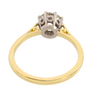 Old European cut diamond solitaire ring
