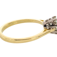 Old European cut diamond solitaire ring