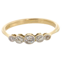 Edwardian five stone old cut diamond ring