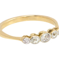 Edwardian five stone old cut diamond ring