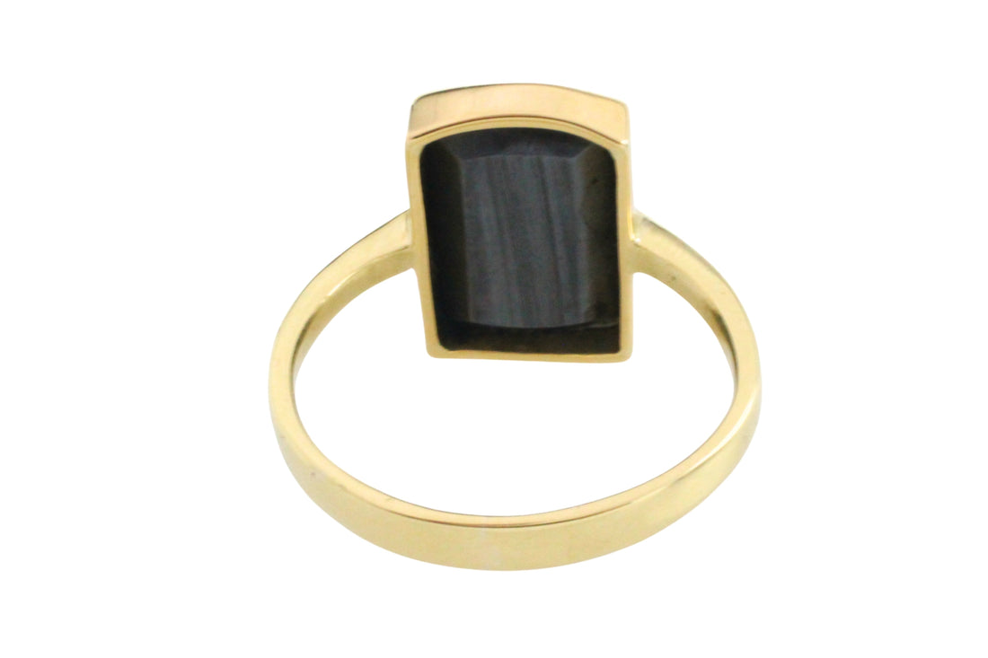 Hematite intaglio ring in 14 carat gold-Vintage Rings-The Antique Ring Shop