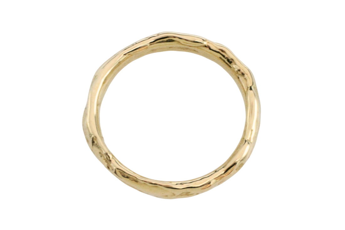 14 carat gold nugget style band-wedding rings-The Antique Ring Shop