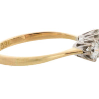 Vintage three stone diamond ring-engagement rings-The Antique Ring Shop