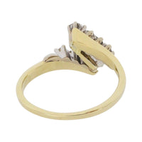 Diamond zig zag ring in 18 carat gold-Vintage Rings-The Antique Ring Shop