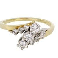 Diamond zig zag ring in 18 carat gold-Vintage Rings-The Antique Ring Shop