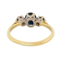 Vintage sapphire and diamond ring in 18 carat gold-Vintage Rings-The Antique Ring Shop