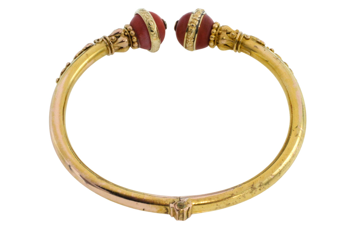 14 carat gold torq bracelet-Bracelets-The Antique Ring Shop
