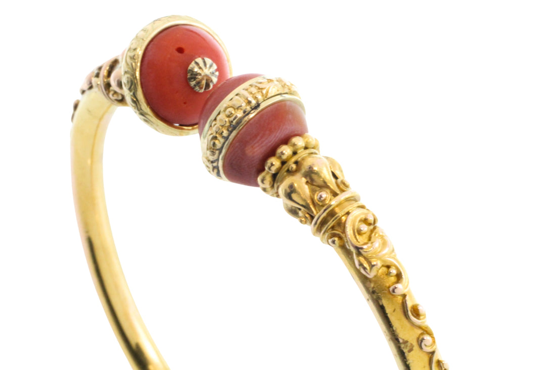 14 carat gold torq bracelet-Bracelets-The Antique Ring Shop