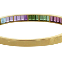 18 carat gold braclet with citrine, garnet, tourmaline and blue topaz-Bracelets-The Antique Ring Shop