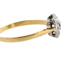 Edwardiaanse cluster ring met oud geslepen diamant