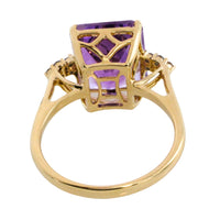 Amatrine and diamond ring in 14 carat gold