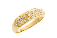 18 carat gold ring with diamonds-Vintage Rings-The Antique Ring Shop