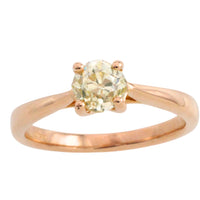 Old cut diamond solitaire ring in rose gold-Vintage Rings-The Antique Ring Shop