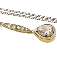 Rose diamond pendant in 18 carat gold