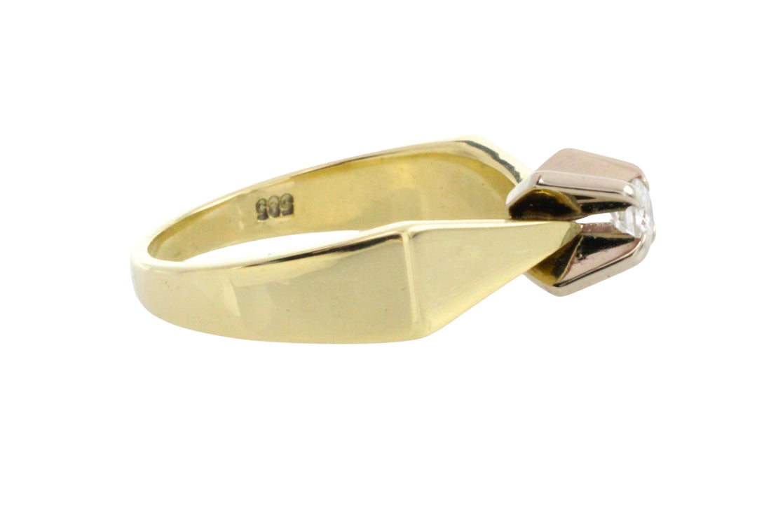 Vintage diamanten solitaire ring