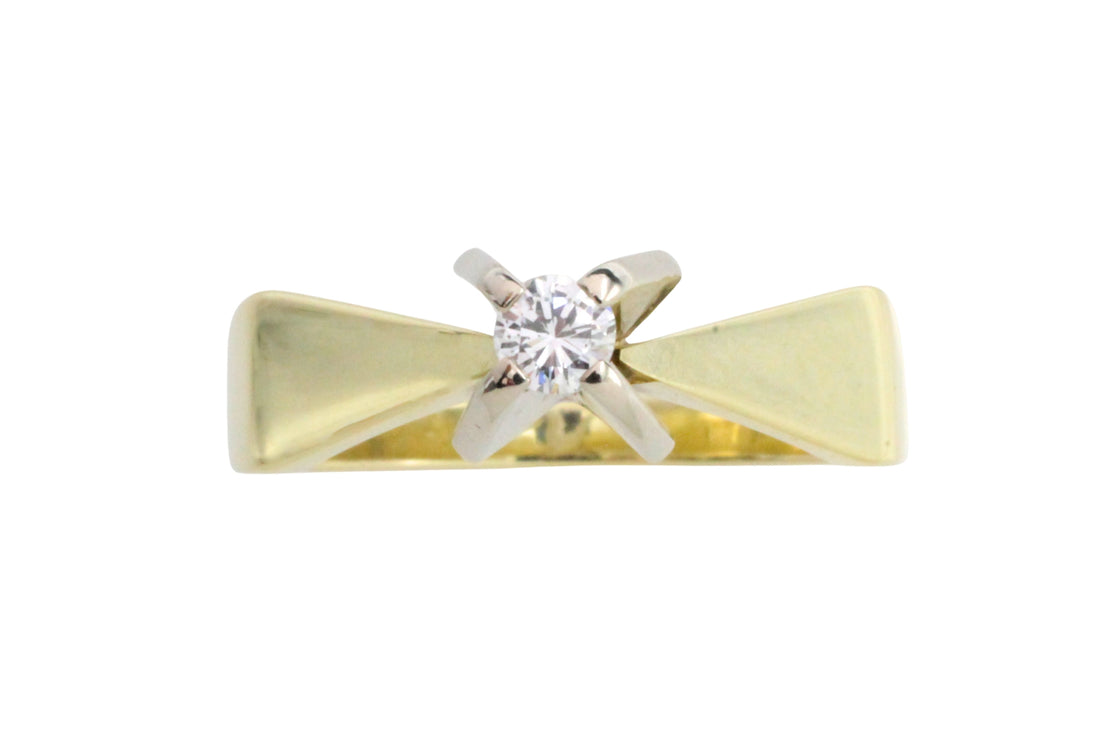 Vintage diamanten solitaire ring