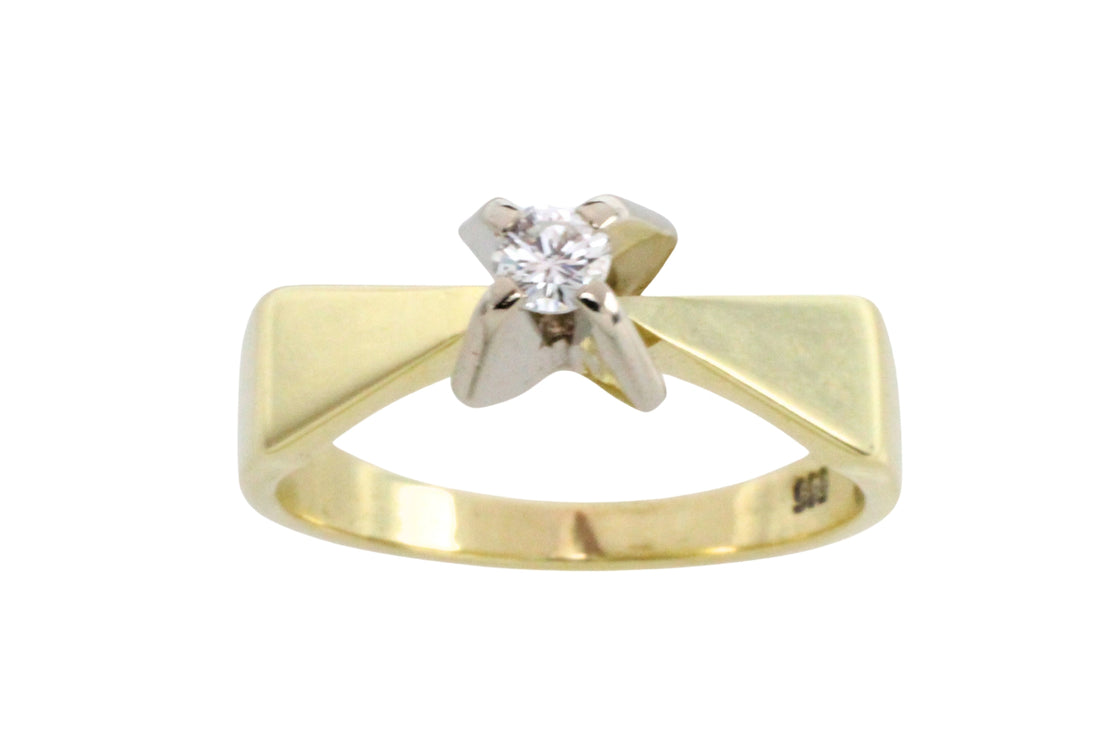 Vintage diamanten solitaire ring