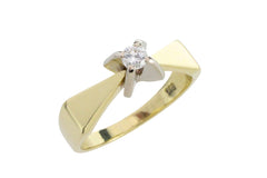 Vintage diamond solitaire ring-Vintage Rings-The Antique Ring Shop