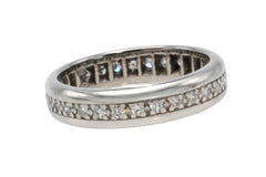 18 carat white gold eternity band with diamonds-wedding rings-The Antique Ring Shop