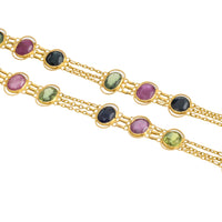 Multi gen collier in 18 carat gold