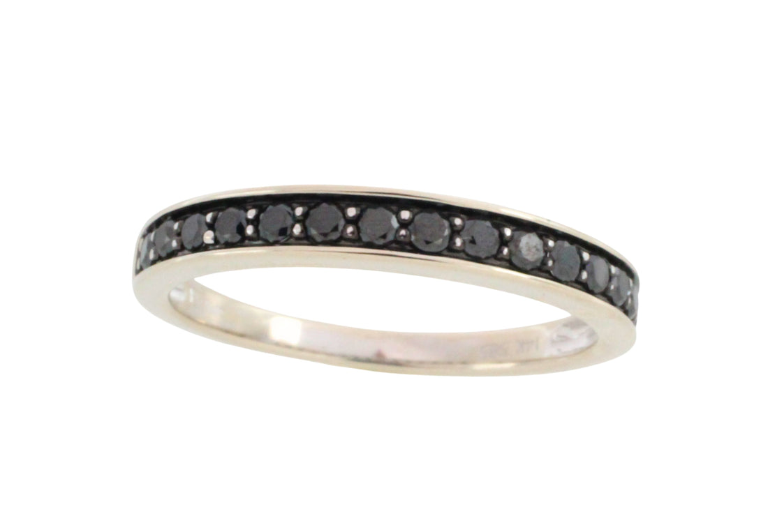 White gold ring with sapphires