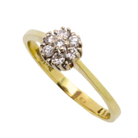 Diamond cluster ring in 14 carat gold