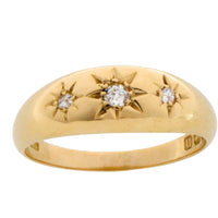 Edwardian old cut diamond gypsy ring from 1912