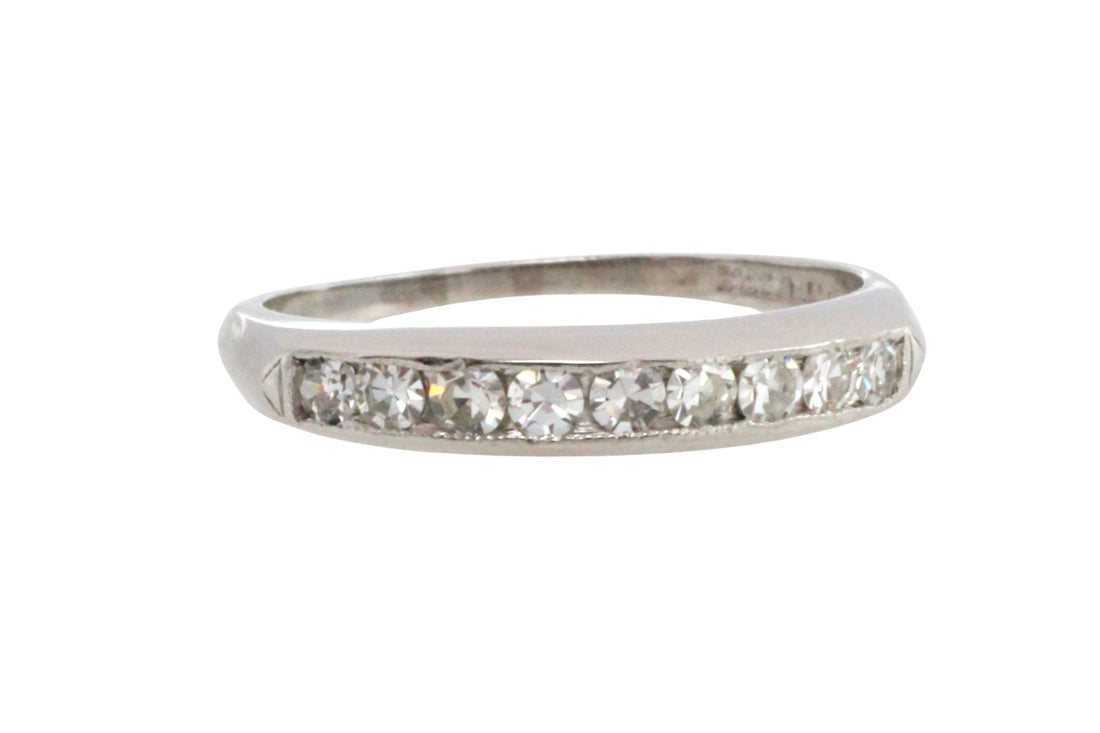 Platinum ring with diamonds