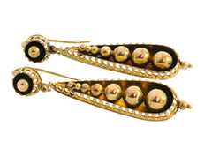 Victorian 15 carat gold pendant earrings-Earrings-The Antique Ring Shop