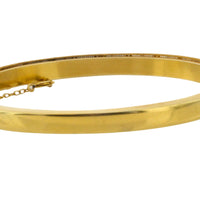 Vintage hinged bracelet in 14 carat gold