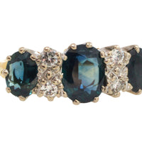 Vintage sapphire and diamond ring in 18 carat gold