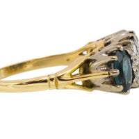 Vintage sapphire and diamond ring in 18 carat gold
