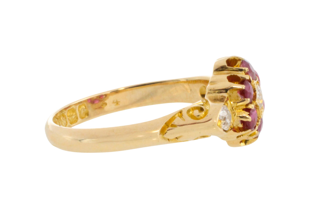 Edwardian ruby and diamond ring from 1904-Antique rings-The Antique Ring Shop