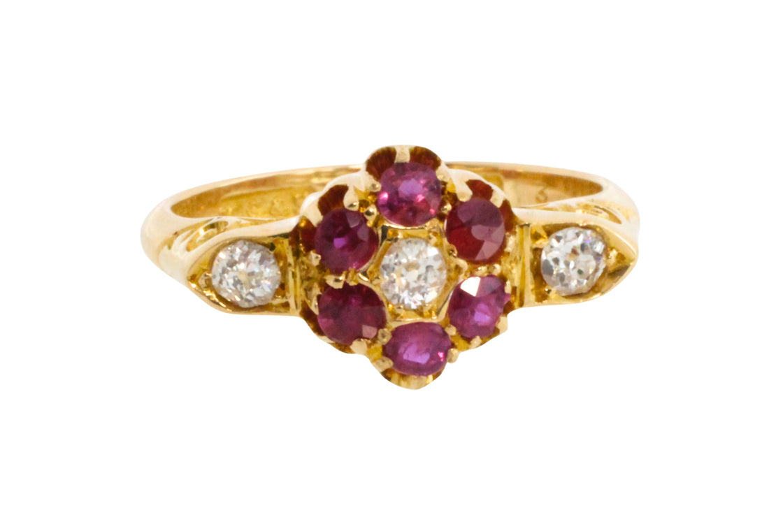 Edwardian ruby and diamond ring from 1904-Antique rings-The Antique Ring Shop