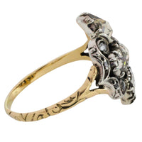 Antique rose diamond ring in silver and gold-Antique rings-The Antique Ring Shop