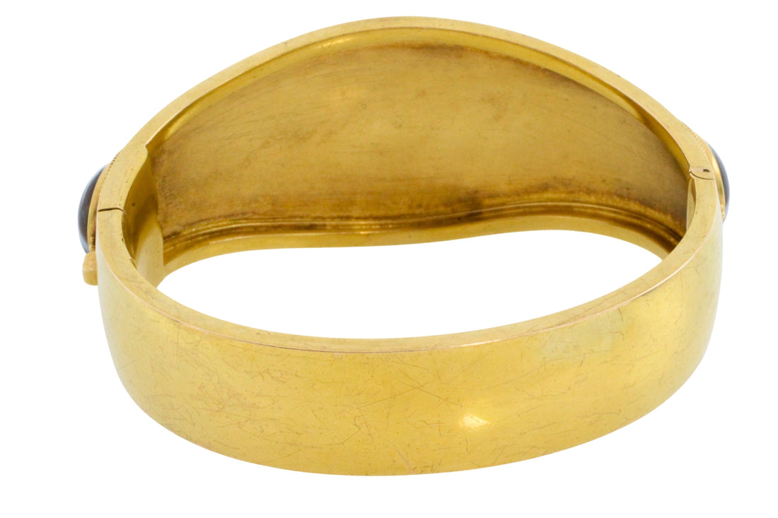 Victorian agate bracelet in 15 carat gold-Bracelets-The Antique Ring Shop