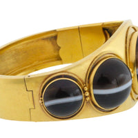 Victorian agate bracelet in 15 carat gold-Bracelets-The Antique Ring Shop