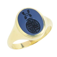 Vintage signet intaglio ring in 14 carat gold