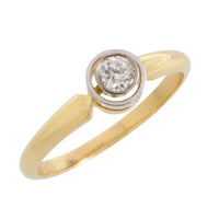 Old cut diamond solitaire ring