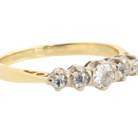 Vintage five stone old cut diamond ring